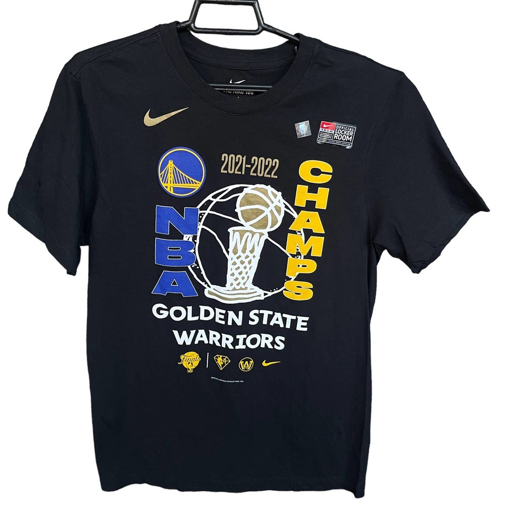 Nike Golden State Warriors Shirt Adult Small Black NBA Champs Locker Room‎